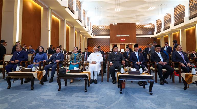 7 जुलाई, 2026 को जकार्ता, इंडोनेशिया स्थित इंडोनेशिया की संसद में प्रधानमंत्री श्री नरेन्द्र मोदी।:Prime Minister