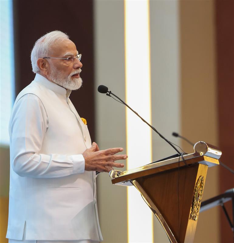 प्रधानमंत्री श्री नरेन्द्र मोदी ने 7 जुलाई, 2026 को जकार्ता, इंडोनेशिया में इंडोनेशिया की संसद को संबोधित किया।:Prime Minister