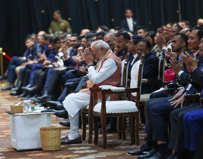 प्रधानमंत्री श्री नरेन्द्र मोदी ने 7 जुलाई 2026 को इंडोनेशिया में भारतीय समुदाय द्वारा आयोजित कार्यक्रम में शिरकत की।