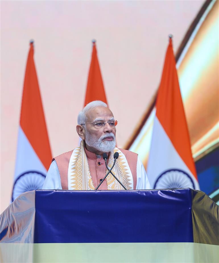 प्रधानमंत्री श्री नरेन्द्र मोदी 7 जुलाई 2026 को इंडोनेशिया में भारतीय समुदाय के कार्यक्रम को संबोधित करते हुए।
