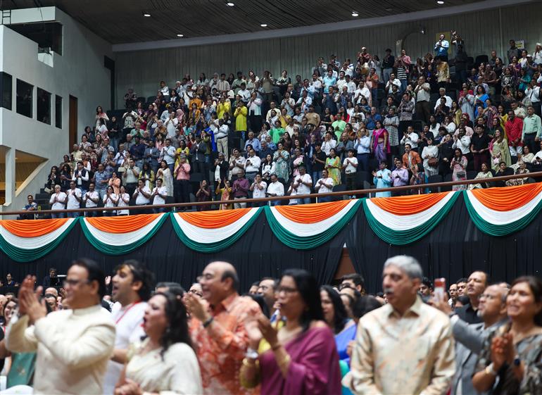 प्रधानमंत्री श्री नरेन्द्र मोदी 7 जुलाई 2026 को इंडोनेशिया में भारतीय समुदाय के कार्यक्रम को संबोधित करते हुए।