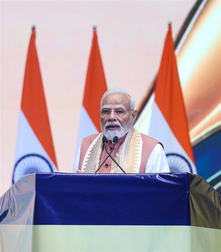 प्रधानमंत्री श्री नरेन्द्र मोदी 7 जुलाई 2026 को इंडोनेशिया में भारतीय समुदाय के कार्यक्रम को संबोधित करते हुए।