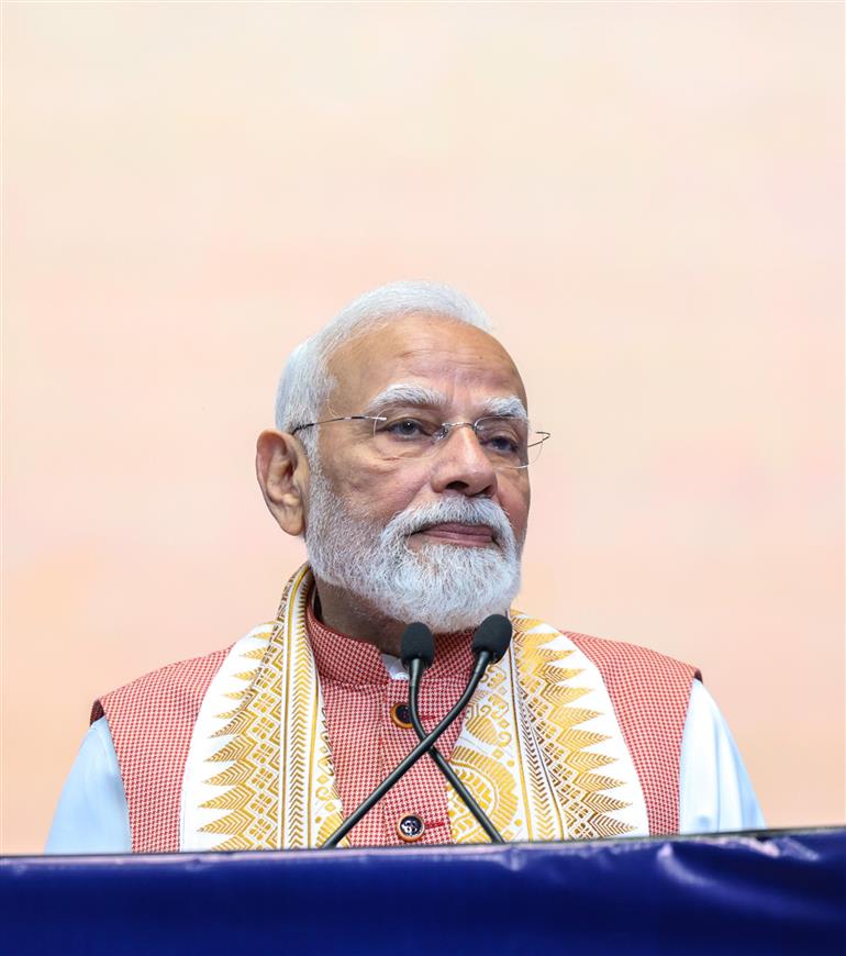 प्रधानमंत्री श्री नरेन्द्र मोदी 7 जुलाई 2026 को इंडोनेशिया में भारतीय समुदाय के कार्यक्रम को संबोधित करते हुए।