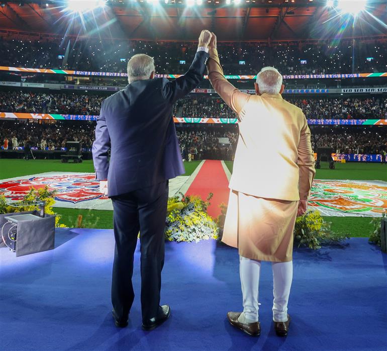 प्रधानमंत्री श्री नरेन्द्र मोदी ने 09 जुलाई, 2026 को ऑस्ट्रेलिया के मेलबर्न स्थित मार्वल स्टेडियम में आयोजित भारतीय समुदाय के कार्यक्रम में शिरकत की।:Prime Minister