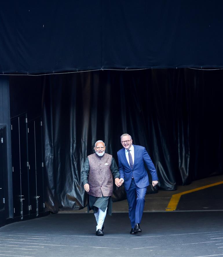 प्रधानमंत्री श्री नरेन्द्र मोदी ने 10 जुलाई 2026 को ऑस्ट्रेलिया के प्रतिष्ठित मेलबर्न क्रिकेट ग्राउंड (एमसीजी) का दौरा किया।:Prime Minister