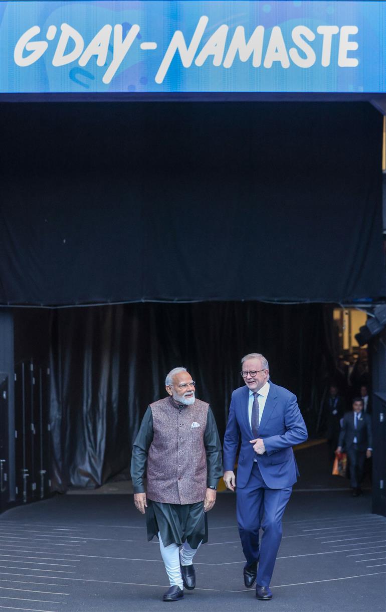 प्रधानमंत्री श्री नरेन्द्र मोदी ने 10 जुलाई 2026 को ऑस्ट्रेलिया के प्रतिष्ठित मेलबर्न क्रिकेट ग्राउंड (एमसीजी) का दौरा किया।:Prime Minister