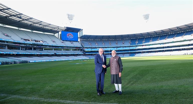 प्रधानमंत्री श्री नरेन्द्र मोदी ने 10 जुलाई 2026 को ऑस्ट्रेलिया के प्रतिष्ठित मेलबर्न क्रिकेट ग्राउंड (एमसीजी) का दौरा किया।