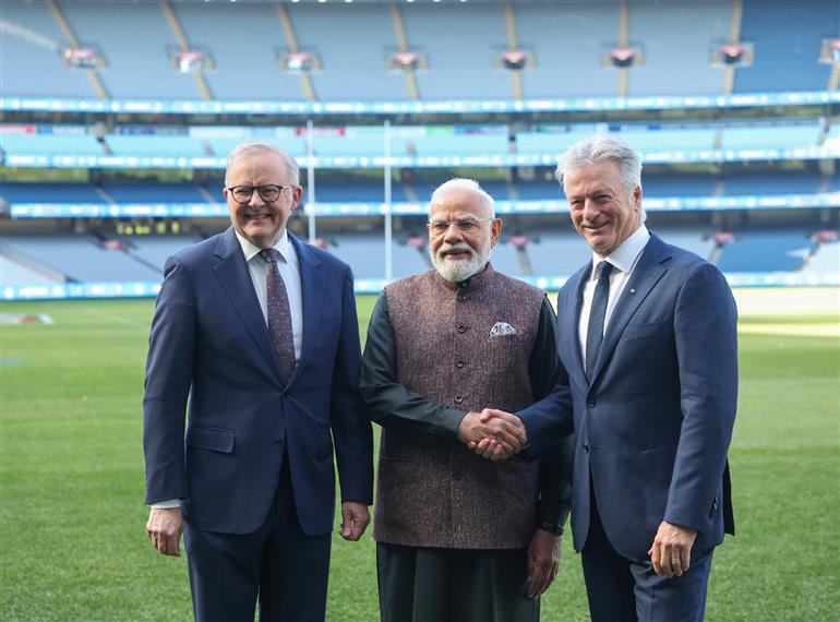प्रधानमंत्री श्री नरेन्द्र मोदी ने 10 जुलाई 2026 को ऑस्ट्रेलिया के प्रतिष्ठित मेलबर्न क्रिकेट ग्राउंड (एमसीजी) का दौरा किया।