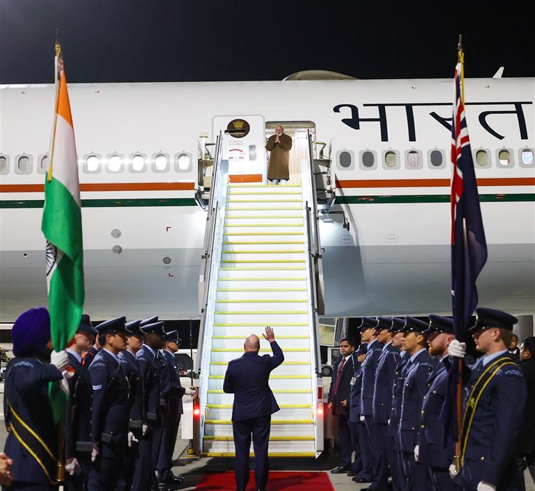 प्रधानमंत्री श्री नरेन्द्र मोदी 10 जुलाई, 2026 को ऑकलैंड, न्यूज़ीलैंड पहुँचे।