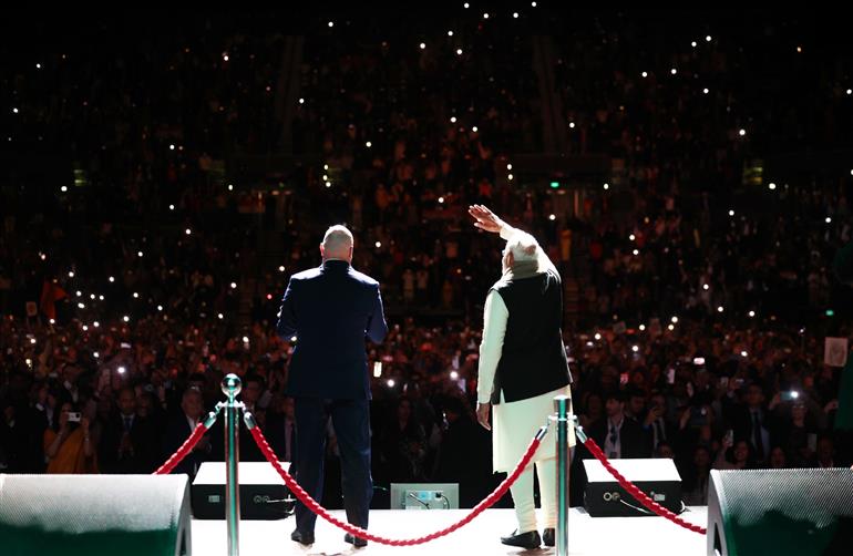 प्रधानमंत्री श्री नरेन्द्र मोदी ने 11 जुलाई, 2026 को न्यूज़ीलैंड में भारतीय समुदाय द्वारा आयोजित कार्यक्रम में शिरकत की।:Prime Minister