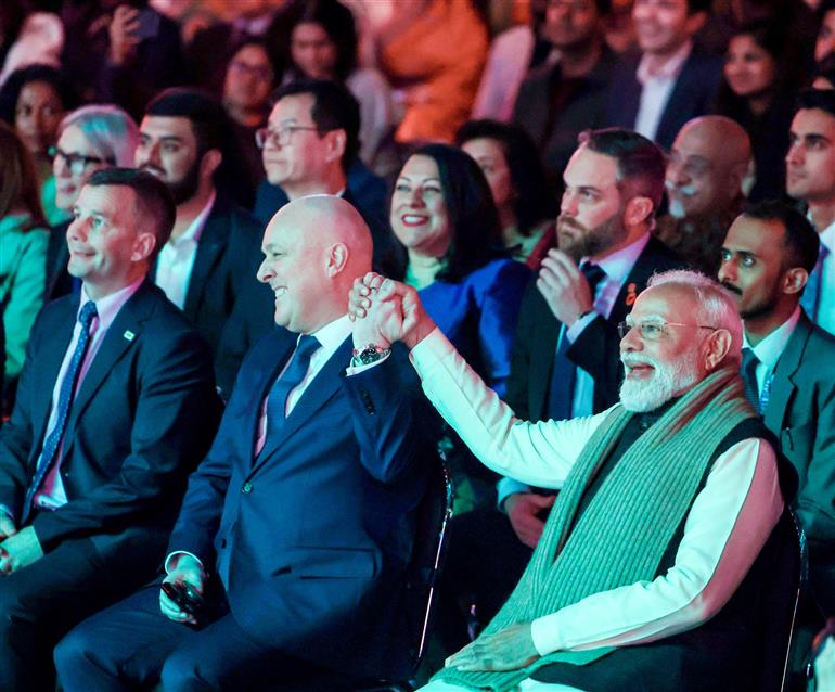 प्रधानमंत्री श्री नरेन्द्र मोदी ने 11 जुलाई, 2026 को न्यूज़ीलैंड में भारतीय समुदाय द्वारा आयोजित कार्यक्रम में शिरकत की।:Prime Minister