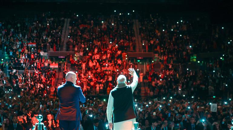 प्रधानमंत्री श्री नरेन्द्र मोदी ने 11 जुलाई, 2026 को न्यूज़ीलैंड में भारतीय समुदाय द्वारा आयोजित कार्यक्रम में शिरकत की।