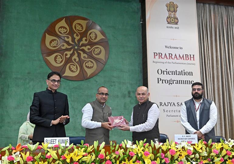 26 जुलाई, 2026 को नई दिल्ली स्थित संसद भवन में राज्यसभा के नवनिर्वाचित और मनोनीत सदस्यों के लिए आयोजित विषय-बोध कार्यक्रम की झलकियां।