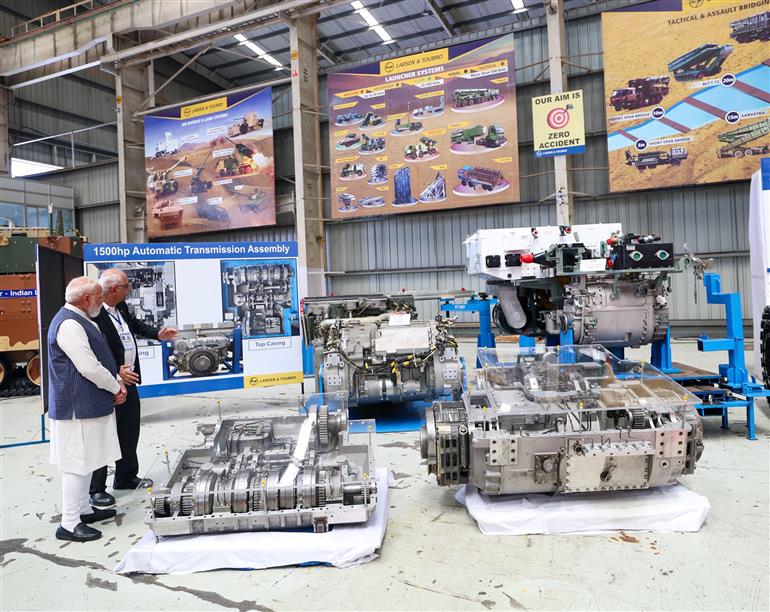 PM visits L&T plant at Hazira, in Surat, Gujarat on June 05, 2026.