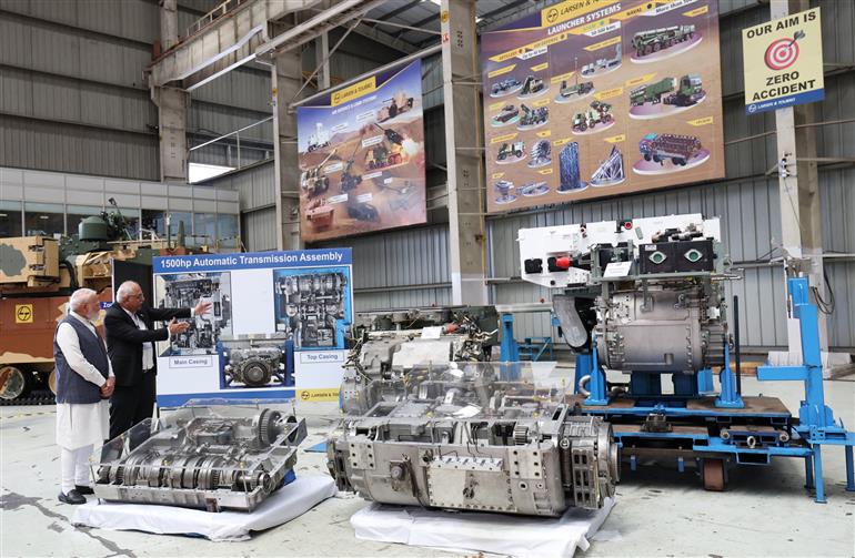 PM visits L&T plant at Hazira, in Surat, Gujarat on June 05, 2026.