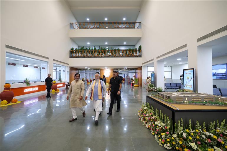 5 जून, 2026 को दमन में नमो अस्पताल के उद्घाटन अवसर पर प्रधानमंत्री श्री नरेन्द्र मोदी।