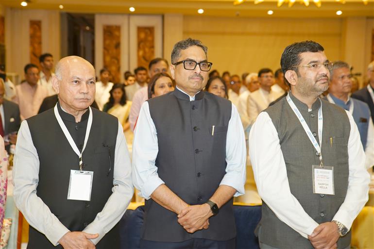 The Lok Sabha Speaker, Shri Om Birla, attends the programme on “Maheshwaris & the Making of Viksit Bharat 2047”, in New Delhi on June 07, 2026.