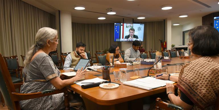 The Union Minister of Finance and Corporate Affairs, Smt. Nirmala Sitharaman participated in Virtual Global Convergence for Growth Summit, in New Delhi on June 11, 2026.