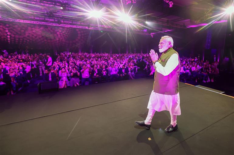 प्रधानमंत्री श्री नरेन्द्र मोदी 18 जून, 2026 को फ्रांस के पेरिस में विवाटेक 2026 कार्यक्रम में शामिल हुए।