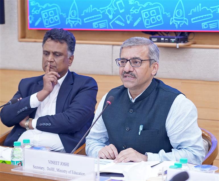 The Secretary, Department of Higher Education Dr. Vineet Joshi addressing the National Workshop on Risk Controls Maturity Scorecard for Higher Education Institutions, in New Delhi March 09, 2026.