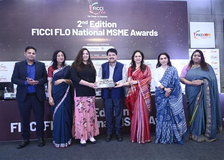 09 मार्च, 2026 को नई दिल्ली में आयोजित फिक्की एफएलओ नेशनल एमएसएमई अवॉर्ड्स समारोह की झलकियाँ।