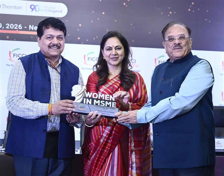 09 मार्च, 2026 को नई दिल्ली में आयोजित फिक्की एफएलओ नेशनल एमएसएमई अवॉर्ड्स समारोह की झलकियाँ।