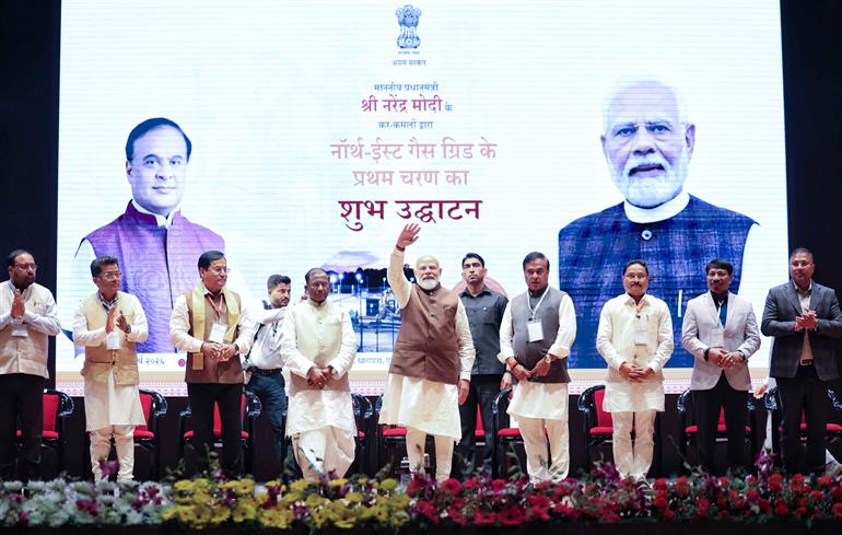 प्रधानमंत्री श्री नरेन्द्र मोदी ने 13 मार्च, 2026 को गुवाहाटी, असम में विभिन्न परियोजनाओं के उद्घाटन समारोह में शिरकत की।