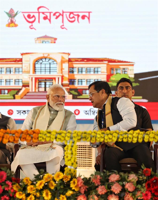 प्रधानमंत्री श्री नरेन्द्र मोदी ने 14 मार्च 2026 को असम के सिलचर में विभिन्न परियोजनाओं के भूमि पूजन समारोह में शिरकत की।
