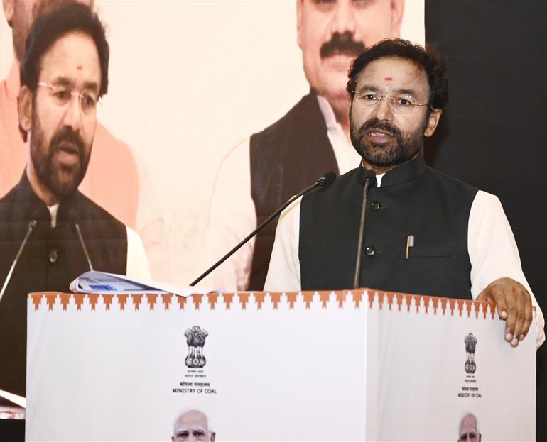 The Union Minister of Coal and Mines, Shri G. Kishan Reddy addressing at the Stakeholder Consultation on accelerating domestic coal production, in New Delhi on March 17, 2026.