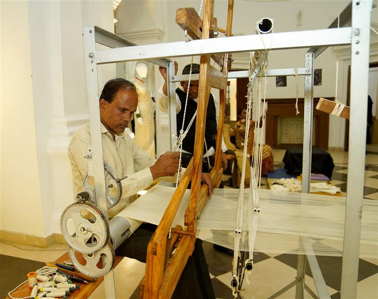 Glimpses of the exhibition showcased on the Indian textiles & traditional crafts etc on the sidelines of the official launch of ‘Padma Doree’ organized by the North Eastern Handicrafts and Handlooms Development Corporation Ltd. (NEHHDC) under the MDoNER at Travancore House, in New Delhi on May 01, 2026.