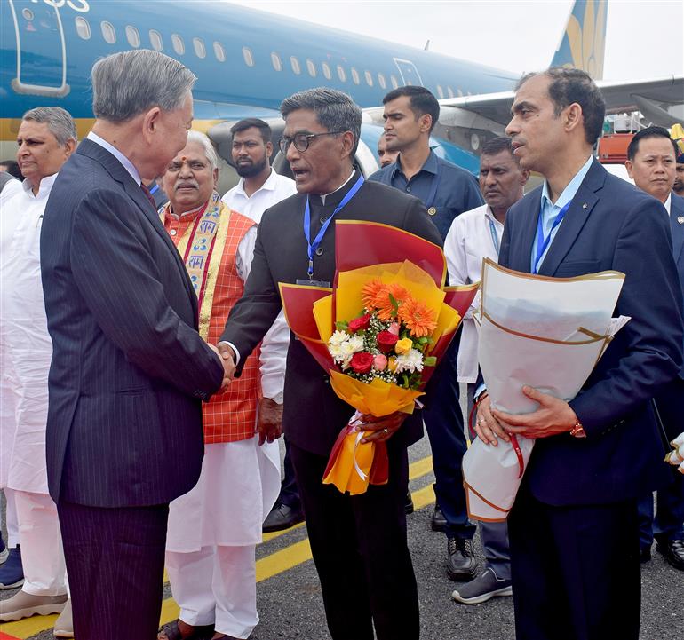 The President of the Socialist Republic of Vietnam, Mr. To Lam, arrival at Gaya International Airport, in Bihar on May 05, 2026.