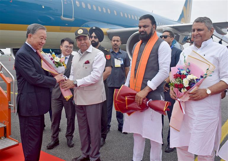 The President of the Socialist Republic of Vietnam, Mr. To Lam, arrival at Gaya International Airport, in Bihar on May 05, 2026.