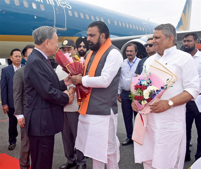 The President of the Socialist Republic of Vietnam, Mr. To Lam, arrival at Gaya International Airport, in Bihar on May 05, 2026.