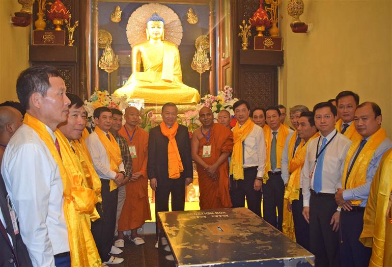 The President of the Socialist Republic of Vietnam, Mr. To Lam visits the Mahabodhi Temple at Bodh Gaya, in Bihar on May 05, 2026.