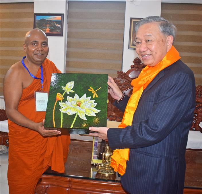 The President of the Socialist Republic of Vietnam, Mr. To Lam visits the Mahabodhi Temple at Bodh Gaya, in Bihar on May 05, 2026.