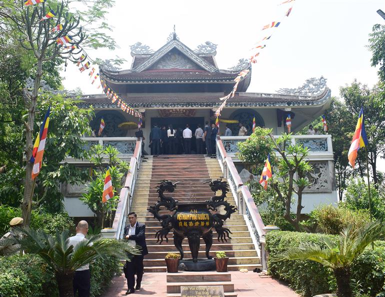 The President of the Socialist Republic of Vietnam, Mr. To Lam, visits the Vietnam Temple at Bodh Gaya, in Bihar on May 05, 2026.