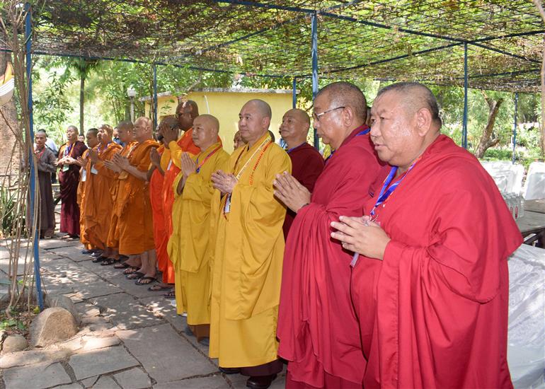 The President of the Socialist Republic of Vietnam, Mr. To Lam, visits the Vietnam Temple at Bodh Gaya, in Bihar on May 05, 2026.