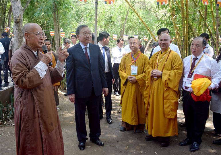 The President of the Socialist Republic of Vietnam, Mr. To Lam, visits the Vietnam Temple at Bodh Gaya, in Bihar on May 05, 2026.