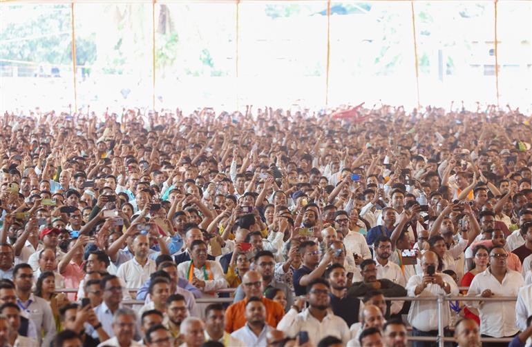 प्रधानमंत्री श्री नरेन्द्र मोदी 12 मई, 2026 को असम के गुवाहाटी में असम की नई एनडीए सरकार के शपथ ग्रहण समारोह में शामिल हुए।