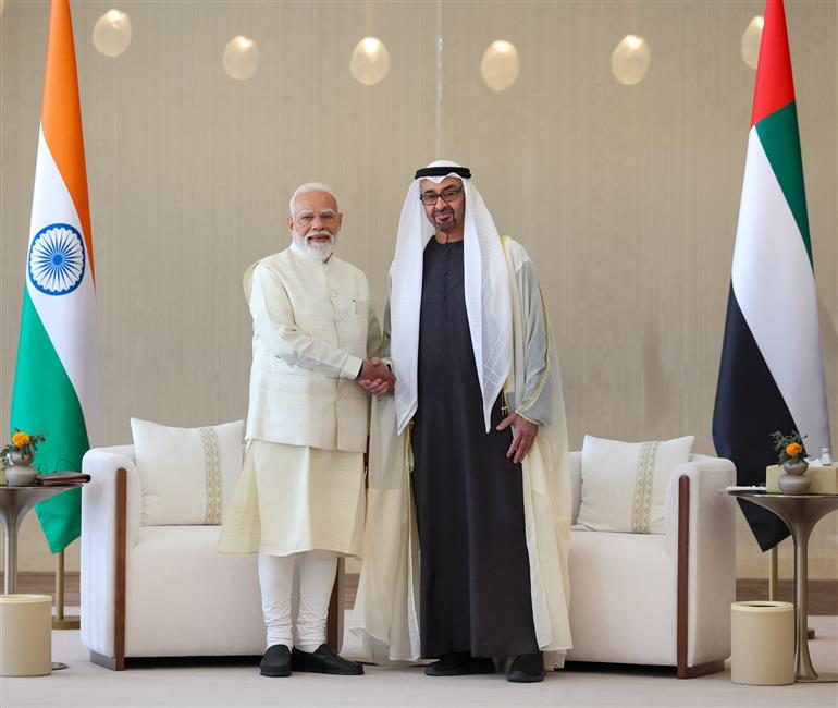 PM attends delegation level talks between India and United Arab Emirates, in Abu Dhabi, United Arab Emirates on May 15, 2026.