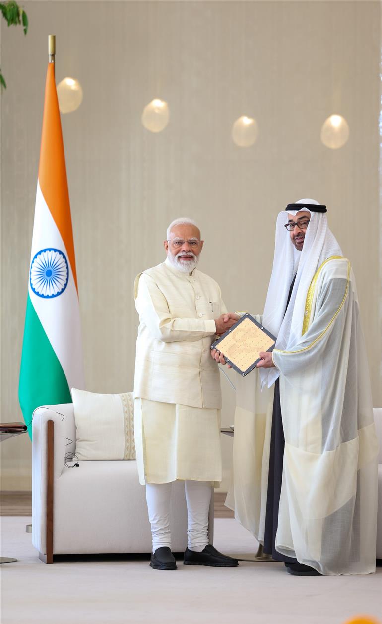 PM attends delegation level talks between India and United Arab Emirates, in Abu Dhabi, United Arab Emirates on May 15, 2026.
