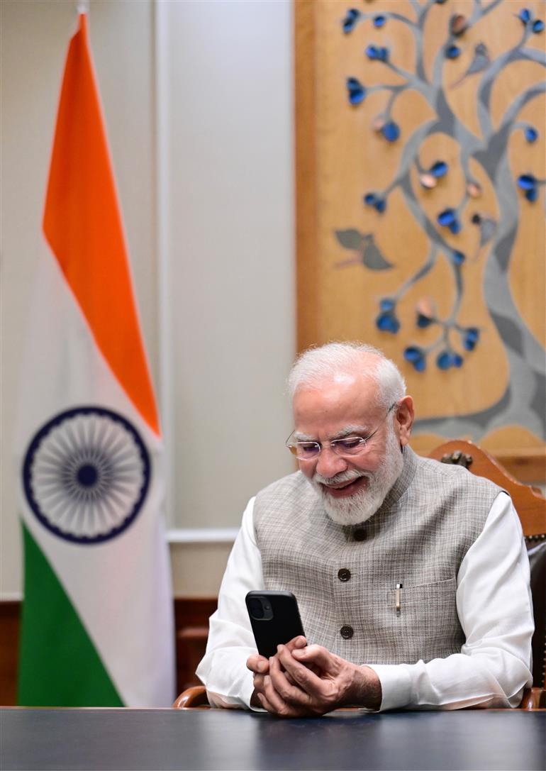 PM spoke with the Captain Smit Machchhar over a video call on October 02, 2026.