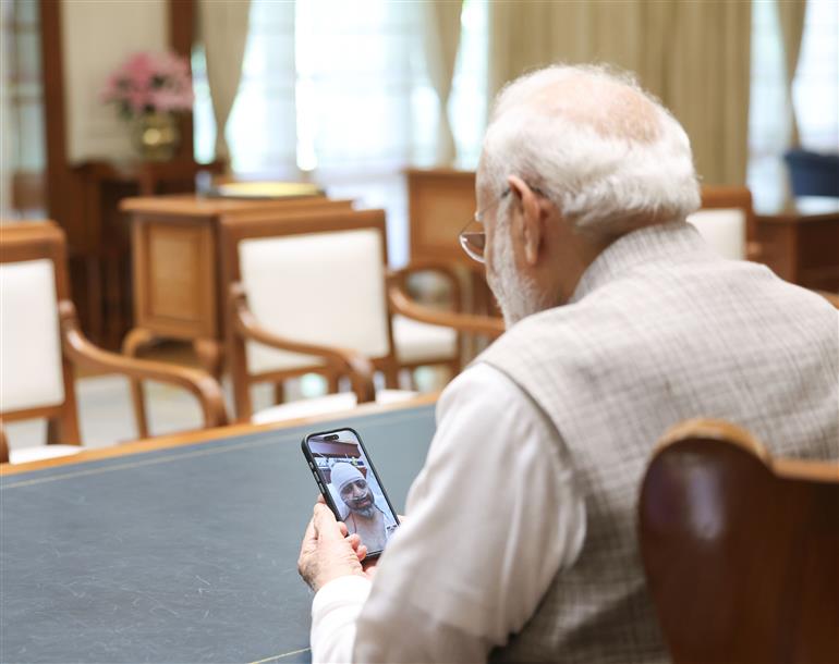 PM spoke with the Captain Smit Machchhar over a video call on October 02, 2026.