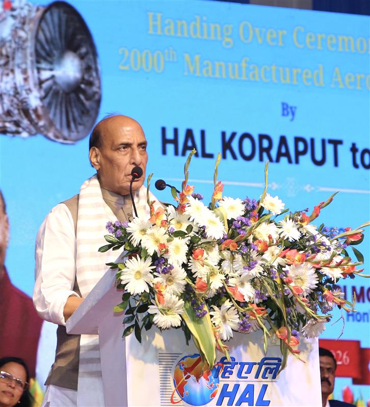 केंद्रीय रक्षा मंत्री श्री राजनाथ सिंह ने 6 अक्टूबर 2026 को ओडिशा में ‘शक्ति’ इंजन की दूसरी विनिर्माण लाइन के उद्घाटन तथा एचएएल कोरापुट में भारतीय वायु सेना को 2,000वें एयरो-इंजन सौंपे जाने के लिए आयोजित समारोह को संबोधित किया।

