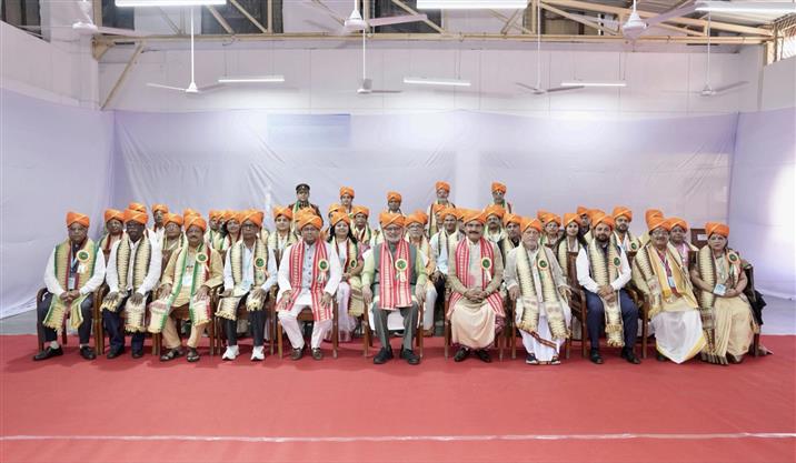 उपराष्ट्रपति श्री सी. पी. राधाकृष्णन ने 6 अक्टूबर, 2026 को नई दिल्ली में श्री लाल बहादुर शास्त्री राष्ट्रीय संस्कृत विश्वविद्यालय के दूसरे दीक्षांत समारोह में शिरकत की।


