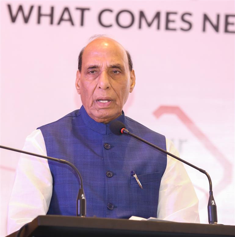 The Union Minister for Defence, Shri Rajnath Singh addressing at the launch of IIT Kanpur’s ‘Greater Than Us’ fundraising campaign, in New Delhi on October 14, 2026.