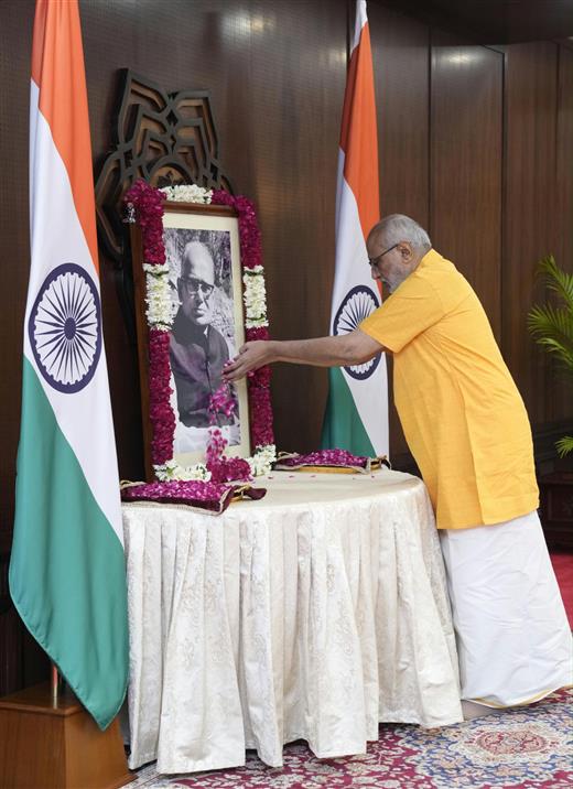 The Vice President of India, Shri C. P. Radhakrishnan paid respectful tributes to Bharat Ratna Lok Nayak Jayaprakash Narayan Ji on his death anniversary, in New Delhi on October 08, 2026. 