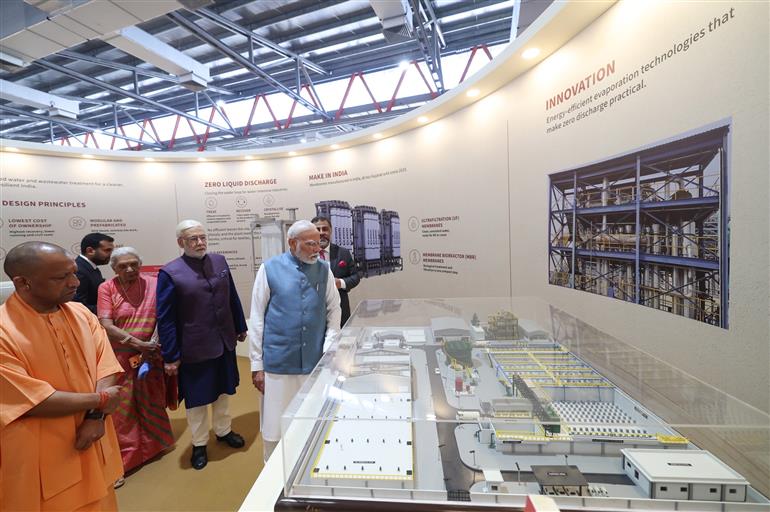 PM inaugurates Garment and Apparel Manufacturing Facility of Arvind Ltd. and undertakes a walkthrough in Varanasi, Uttar Pradesh on October 25, 2026.