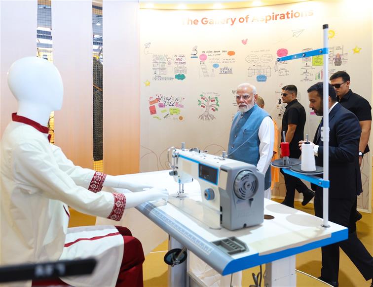 PM inaugurates Garment and Apparel Manufacturing Facility of Arvind Ltd. and undertakes a walkthrough in Varanasi, Uttar Pradesh on October 25, 2026.