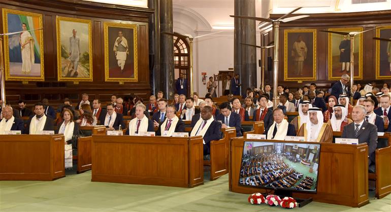 लोकसभा अध्यक्ष श्री ओम बिरला 26 अक्टूबर, 2026 को नई दिल्ली स्थित संसद भवन में 12वें ब्रिक्स संसदीय फोरम 2026 के उद्घाटन सत्र में शामिल हुए।